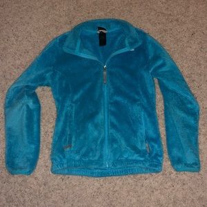 Fuzzy Blue The North Face Zip Up Jacket